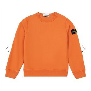Stone Island Logo Sweatshirt Orange